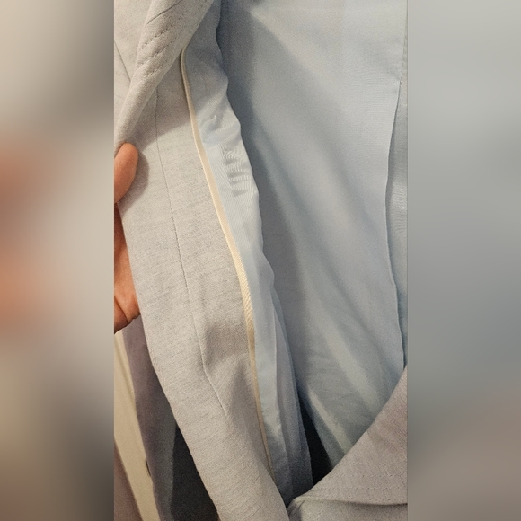 Sky blue Linen blazer and pantsuit set by Planet - Picture 5 of 8